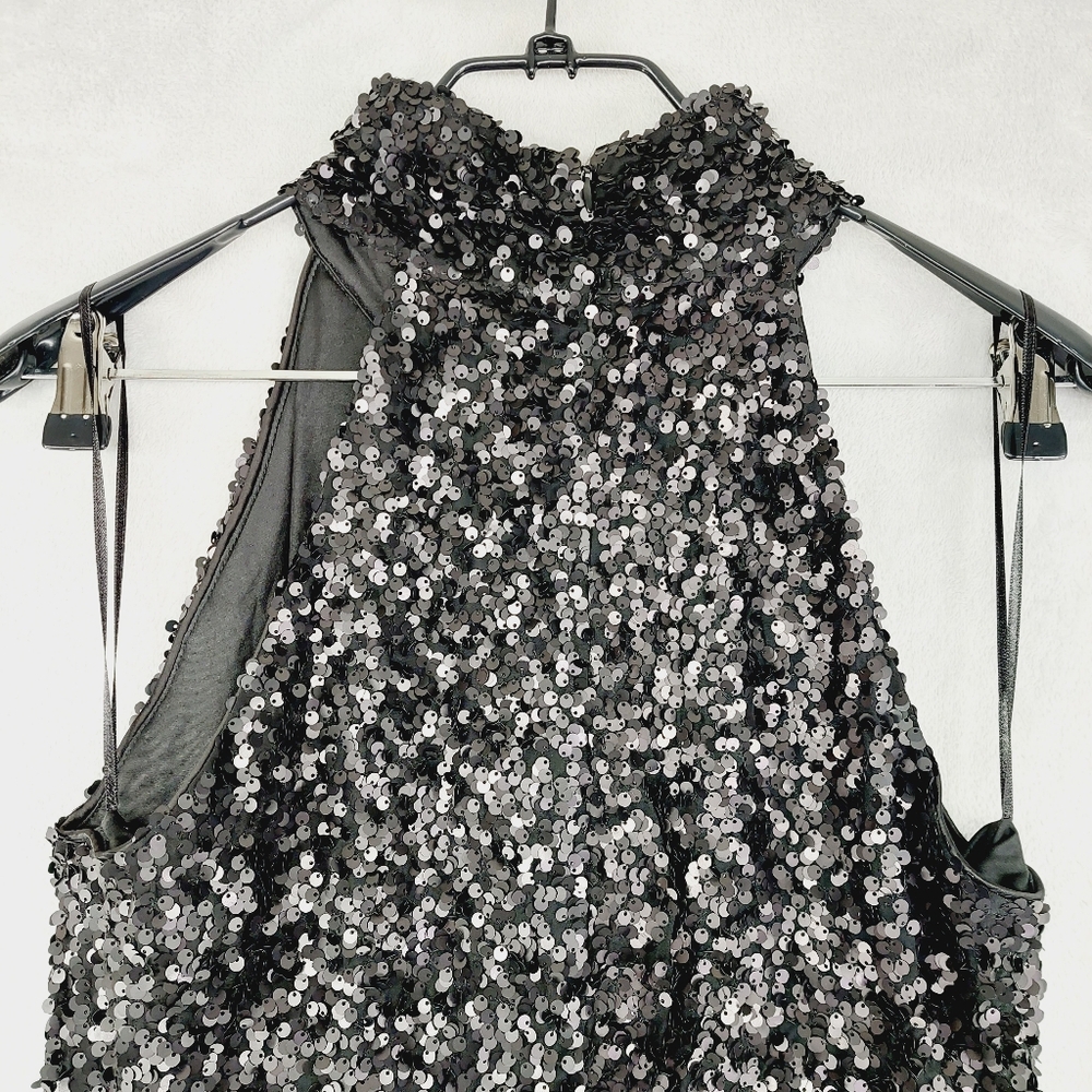 New Nordstrom CIEBON Signy Sequin Asymmetric Gown Dress P5689 - Picture 7 of 10